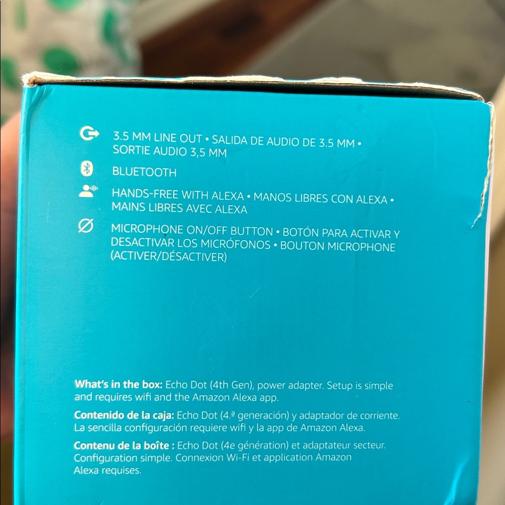 New Echo dot. Never used in original box. Taped closed. - Picture 4 of 5